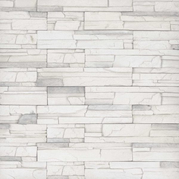 Copen Snow Stacked Stone 9 X 19.5 Natural Manufactured Stone Wall Cement Tile